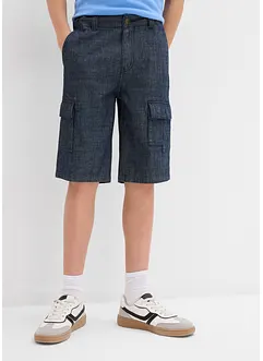 Dlouhé cargo šortky z kambriku, Regular Fit, bonprix
