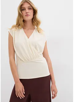 Zavinovací tričko ze splývavé směsi s viskózou, bonprix