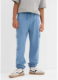 Joggingové kalhoty s cargo kapsami, z čisté organické bavlny, bonprix