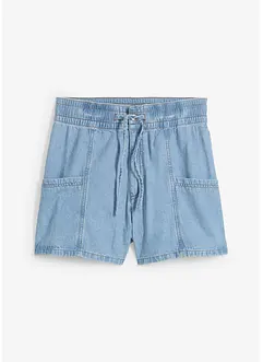 Džínové šortky, High Waist, pohodlný pas, bonprix
