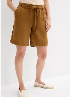 Bermudy s pasem Paperbag, bonprix