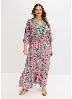 Dlouhé šaty ze splývavé viskózy s potiskem, bonprix