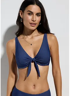 Bikiny s kosticemi, horní díl, džínový vzhled, bonprix