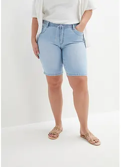 Džínové bermudy Slim Fit Mid Waist, bonprix