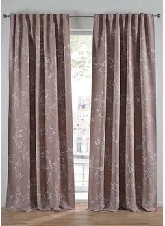 Zastiňující závěs s potiskem listů (1 ks v balení), bonprix