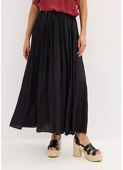 Dlouhá sukně ze strukturovaného mačkaného materiálu, bonprix