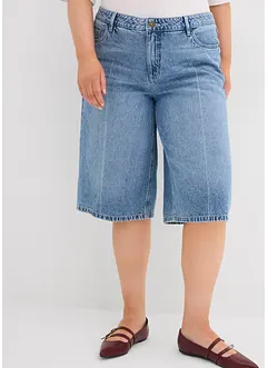 Džínové bermudy Mid Waist, Low Stretch, bonprix