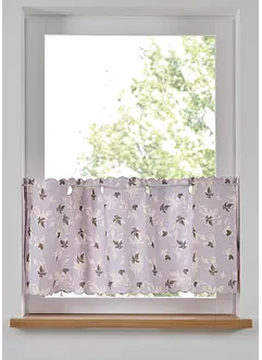 Vitrážková záclona z organické bavlny s natištěnými květy, bonprix