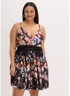 Mini šaty s háčkovanou vsadkou, bonprix