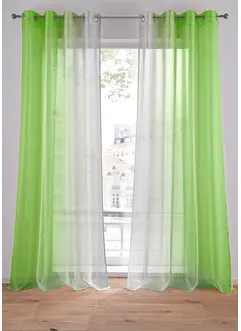 Záclona s barevným přechodem (2 ks), s recyklovaným polyesterem, bonprix