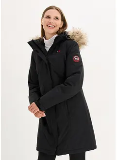 Teplý nepromokavý funkční outdoorový kabát s imitací kožešiny, bonprix