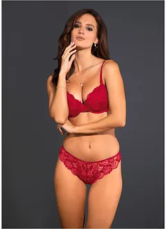Vyztužená podprsenka + tanga z jemné krajky (2dílná souprava), bonprix