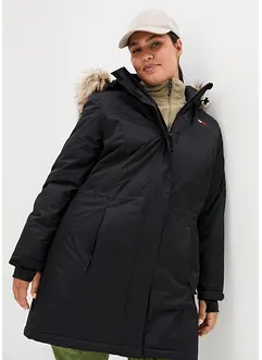 Teplý nepromokavý funkční outdoorový kabát s imitací kožešiny, bonprix