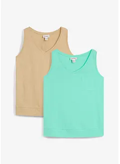 Tílko z čisté organické bavlny (2 ks v balení), bonprix