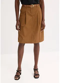 Midi sukně z bavlněného popelínu, bonprix