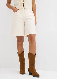 Džínové bermudy, Mid Waist, bonprix