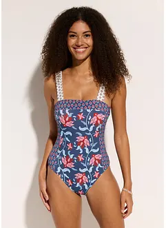 Bandeau jednodílné plavky se širokými ramínky, bonprix