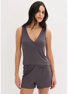 Krátké pyžamo z měkkého žebrovaného materiálu, bonprix