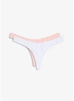 Kalhotky V-string s pohodlnou bavlnou (2 ks v balení), bonprix
