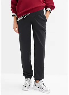 Těhotenské joggingové kalhoty s pohodlným pasem, z měkké bavlněné směsi, bonprix