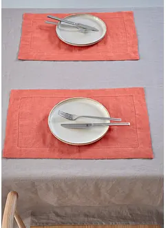 Lněné prostírání (2 ks v balení), bonprix