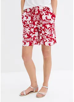 Široké viskózové šortky s pohodlným pasem, High Waist, bonprix