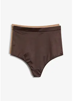 Stahovací tanga s lesklým efektem, lehký tvarující efekt (2 ks v balení), bonprix