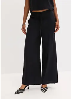 Palazzo kalhoty ze strukturované viskózové směsi, bonprix