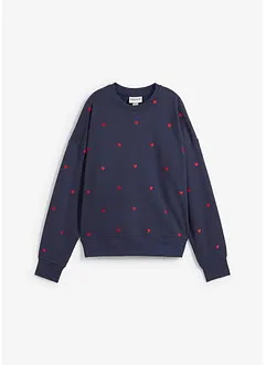 Oversize mikina s výšivkou, bonprix