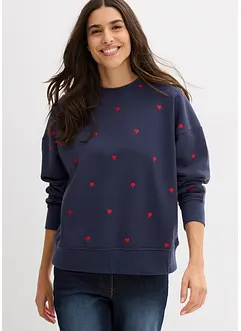 Oversize mikina s výšivkou, bonprix