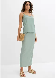 Top s úzkými ramínky, z lehkého krepu, bonprix