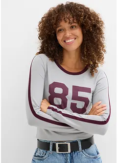 Triko s dlouhým rukávem, z lehkého žerzeje, bonprix