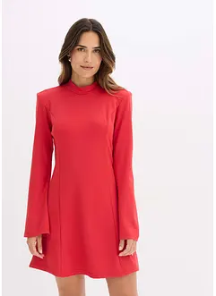 Minišaty s áčkovým střihem a trumpetovými rukávy, bonprix