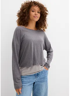 Top a tričko s dlouhým rukávem (2dílná souprava) ze žerzeje, bonprix