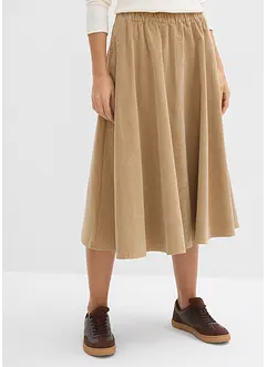 Manšestrová sukně ze směsi s bavlnou, bonprix