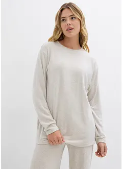 Dlouhá mikina s pleteným vzhledem, bonprix