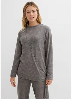 Zavinovací kardigan s pleteným vzhledem, bonprix