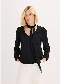 Strukturované triko s odnímatelnou vázačkou, bonprix