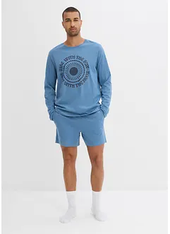 Krátké pyžamo z čisté organické bavlny, s dlouhým rukávem, bonprix