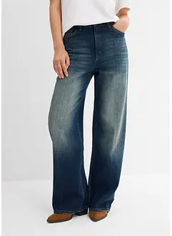 Džíny Straight Loose, High Waist, Low Stretch, bonprix