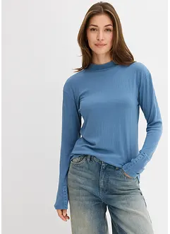 Žebrované tričko s dlouhým rukávem, bonprix