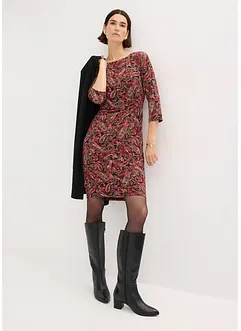 Úpletové šaty s kašmírovým potiskem, bonprix