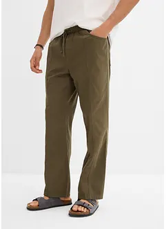 Kalhoty bez zapínání, z lehké bavlny Classic Fit, Straight, bonprix