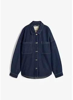 Džínová oversized košilová bunda z organické bavlny, bonprix