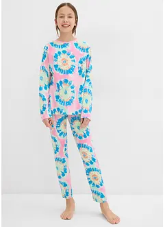 Pyžamo + krátké pyžamo s měkkou organickou bavlnou (4dílná souprava), bonprix