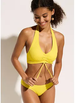 Bikiny s ramínkem kolem krku a nařasením (2dílná souprava), bonprix