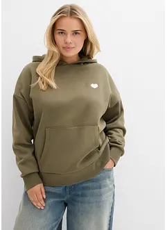 Oversize mikina s kapucí, z měkké bavlněné směsi, bonprix