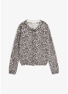 Kabátek z jemné pleteniny s leopardím vzorem, bonprix