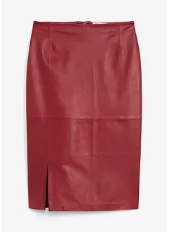 Kožená sukně s rozparkem, bonprix