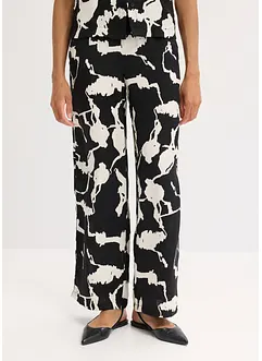 Kalhoty Palazzo se splývavého saténu, bonprix